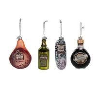 3.5 Noble Gems Glass Italian Food Ornement, Lot de 4 Kurt Adler