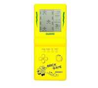 HLF 3,5 Pouces Grand écran Brique Console de Jeu Bloc de Construction Jeu de Course/Jeu de réservoir intégré 23 Jeux Classiques Puzzle nostalgique (Jaune)