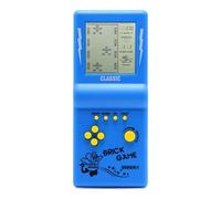 HLF 3,5 Pouces Grand écran Brique Console de Jeu Bloc de Construction Jeu de Course/Jeu de réservoir intégré 23 Jeux Classiques Puzzle nostalgique (Bleu)
