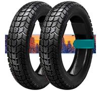 3.50x12 Pneu Moto Neige Tubeless 8PR, 3.50-12 Pneu Hiver Antidérapant, 3.50 12 Pneu TL Durable 12 Pouces pour Scooter Avant Arrière 64J(2pcs)