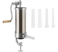 3,5L Machine à farcir les saucisses en acier inoxydable Remplisseur de saucisses Machine à farcir les saucisses Seringue à saucisses Presse