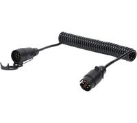 3,5M Rallonge Cable Remorque,Prise 7 Broches Male Femelle Rallonge Remorque 12V,Rallonge Spirale Cable Remorque 7 Broches pour Camions Voiture Tracteur RV (3,5M Rallonge Remorque)