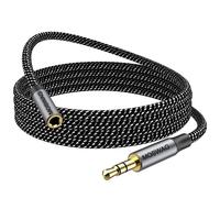 3.5mm 3 Pole Audio Jack Extension Cable for Microphone Headphones,Nylon Braided Jack Male to Female Stereo Audio Extension Cable Compatible with MacBook,IMAC,Cars,TVs,DVD (3M).[Y2]
