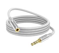 3.5mm 3 Pole Audio Jack Extension Cable for Microphone Headphones,Nylon Braided Jack Male to Female Stereo Audio Extension Cable Compatible with MacBook,IMAC,Cars,TVs,DVD (3M).[Y110]