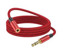3.5mm 3 Pole Audio Jack Extension Cable for Microphone Headphones,Nylon Braided Jack Male to Female Stereo Audio Extension Cable Compatible with MacBook,IMAC,Cars,TVs,DVD (3M).[Y93]