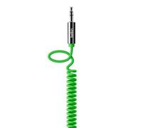 3.5mm Coiled Audio Cable Green