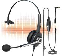 3.5mm Headphone Jack with Noise Cancelling Microphone and Adjustable Headband for iPhone,Samsung,Huawei,LG,HTC,ZTE,Blackberry,Mobile Phones and Smartphones