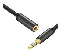 3.5mm Jack Extension Cable with Microphone 4 Pin3.5mm Headphone Extension LeadMale to FemaleCompatible with PS5/PS4,Headphones,Speakers,PC,MobileBlack3m