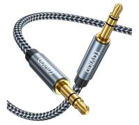 3.5mm Male to Male Audio Jack Cable [2M] Stereo Nylon Braided Car Auxiliary Cable 3.5 mm Male Male for Headphones,Speaker,Car Radio,TV,iPhone,Smartphones,PC,MP3