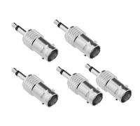 3.5mm Mono to BNC Adapter, BNC Female Jack to Male Plug Plated Bidirectional Connector for CCTV DVR Camera and More