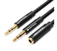 3.5mm Stereo Audio Jack Adapter Microphone Headphone Female To 2 Male Splitter Cable Y Jack Audio For Pc,Ps4,Xbox One,Computer,150cm/5ft