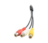 3.5mm to pour rca AV Cable 25cm TPE Video Audio 3.5mm to pour