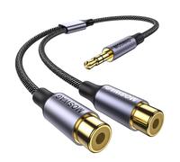 3.5mm to RCA Cable,1 Pack,2 Pack RCA Stereo Audio to RCA Female Headphone Jack Adapter Cable Compatible with Smartphones,MP3,Tablets,Speakers,Home Theater
