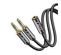 3.5mm TRS 3.5mm TRS 1 Female to 2 Male Y Splitter Cable,Gold Plated Copper Shell,Stereo Audio Adapter,Designed for Switching,0.2m