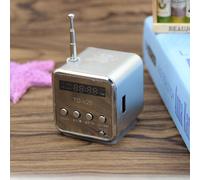 3.5mm Wild TD-V26 Portable Mini Haut-Parleur avec Écran Radio FM Ordinateur Portable Lecteur MP3 Haut-Parleur Carte Audio Support Micro Carte SD - Type Sliver