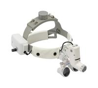 3.5X Lunettes loupes médicales chirurgicales à intensité variable, lampe frontale, loupe binoculaire, loupe binoculaire, phare, loupe frontale loupe loupe de tête loupe loupe de tête blanche