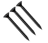 3.5X32mm Vis noires pour cloisons sèches, tête fraisée Phillips autotaraudeuse, filetage fin, pointe pointue, vis phosphatées pour plaque de plâtre sur profilé en acier (1000 pcs.)