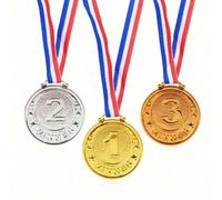 3/6/15 pièces Médailles Or Argent Bronze Trois Couleurs, Avec Cordons Rouge Blanc Bleu, Médailles d'Honneur de Champion Réalistes, Durables et Résistantes à l'Usure, Conviennent pour les Événements Sc