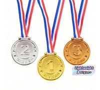 3/6/15 pièces Médailles Or, Argent et Bronze - Pack multi-articles de faveurs de fête, Médailles Champion, Dauphin, Troisième place, Médailles de sport, Convient pour les jeux, les célébrations, les a