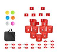 3/6/9 Pcs Backyard Golf Outdoor Game - Tutdoor Golf Yard Game for Practice, Golf Chipping Game for Adults and Family, Beach, Camping, Lawm, Park 9PCS