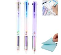 3/6 PCS Multicolor Pen, 4-in-1 18 Colors, 0.5mm 3-in-1 Multicolor Gel Ink Pen, Consecutive 18 Colors Quick Drying Gel InkPen, Upgraded Nurse Pens, School & Back to School Supplies (Light color)