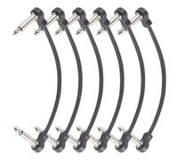 3/6 pièces câble de patchs de guitare effet de câble de pédale de guitare aucun bruit blindé pour pédales d ' effet fils blindés à faible bruit connectant des câbles de carte de pédale à angle droit