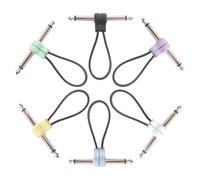 3/6 pièces câble de patchs de guitare effet de câble de pédale de guitare aucun bruit blindé pour pédales d ' effet fils blindés à faible bruit connectant des câbles de carte de pédale à angle droit