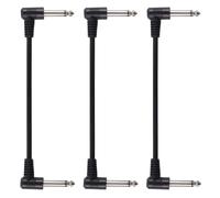 3 / 6 pièces de patchs de pédale d ' effet de guitare électrique cordon de câble câble blindé à faible bruit panneau de pédale à angle droit facile à utiliser patchs électriques d ' effet de guitare