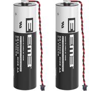 3.6V ER6V Batterie ER14505 2700mAh avec Prise Compatible avec la Batterie Toshiba PLC ER6VC119A/119B (Lot de 2)