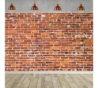 3.6x3m Toile de Fond Murale Brique Rouge Rustique Fond Photographique fête d'anniversaire Mariage Photo bébé Enfants Portraits Remise des diplômes décoration bannière Accessoires photomaton