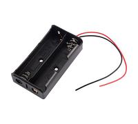 3,7 V Support pour 2 Piles Rechargeables Boîte de Rangement en Plastique avec Fils de Plomb