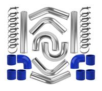 3" 76MM TUYAU TUYAUTERIE UNIVERSAL ALUMINUM INTERCOOLER TURBO PIPING PIPE KIT