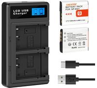 3.7V 1200mAh Li-ION Batterie NP-BG1 et Chargeur LCD-USB pour Sony Cyber-Shot DSC-W120 W150 W220 DSC-H3 H7 DSC-H9 DSC-H10 DSC-H20 DSC-H50 DSC-H55 DSC-H70 DSC-HX5V(Q924)