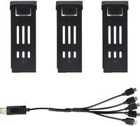 3.7V 1200mAh Lipo batterie avec chargeur câble pour E58 JY019 RC Drone pièces de rechange de rechange batterie 3 batterie + charge ca