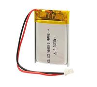 3.7V 180mAh 402030 Batterie polymère au Lithium avec 2.0mm Connecteur JST | Compact Li-Ion Batterie Rechargeable pour Projets DIY, sensors, et small electronics(100pcs no Connector)