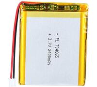 3.7V 2400mAh 704865 Lipo Batterie Rechargeable Lithium Polymère ION Batterie avec Connecteur JST
