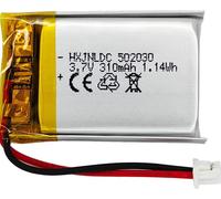 3.7v 310mah 502030 Remplacement De La Batterie Pour Casque Bluetooth Vxi Blueparrott B250-Xt Dashcam Nextbase Dash Cam 402g 412gw 512g Cobra 840 Porte-Clés Cam 808 Petite Caméra C3,C11 16