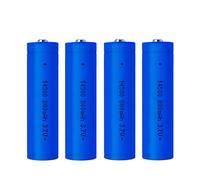 3.7V 800mAh Piles Rechargeables 14500 Batterie Bouton Top Lithium Batterie Haute Capacité pour Lampe Torche LED, Lampe Frontale, Appareils electronique