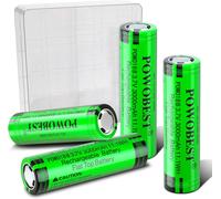 3.7V Rechargeable NiMH Battery 3000 mAh, Flat Top Battery with Battery Protective Case, for Camera, Small Fan, Product Patent Number: 015037694-0001