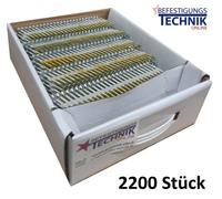 3,8/4,0x50mm Clous d'ancrage anneau 20° pour cloueur d'ancrage Prebena ST2-ANK50 ST2-ANK60 Bostitch F21PL-E 2,2M