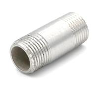 3/8" BSP Equal Male Threaded 304 Stainless Steel Straight Pipe Fitting Connector Adapter