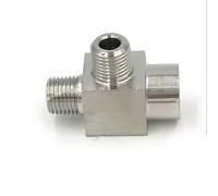 3/8" BSPP Female Thread 304 Stainless Steel Tee Type 3 Way High Pressure Pipe Fitting Connector(M-M-F)