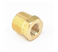 3/8" BSPT Male x 1/4" NPT Female Reducing Bushing Brass Pipe Fitting Connector Adapter Air Gas Fuel Water