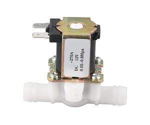 3/8 "DC 12V OD 12mm Électrique Solénoïde Valve Entrée et Sortie Interrupteur en Plastique (Normalement Fermé)