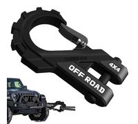 3/8 inch Winch Hook - 3.8 inch Heavy Duty Tow Hook | Alloy Steel Forged Hooks - Spring Safety Lock Split Pin Design ensures Secure Recovery for SUV ATV and Trucks