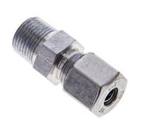 3/8'' NPT mâle x 8S Anneau de coupe droit en acier zingué 630 Bar DIN 2353