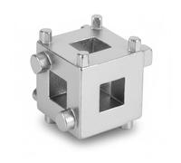 3/8 Outil de dissipateur de piston de frein à disque, véhicule de voiture universel lecteur arrière Frein à disque Piston Outil de dissolvant à coulisse Vent arrière Cube adaptateur à coulisse, Argent