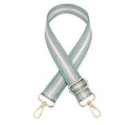 3.8cm Women Bags Strap Color Silver Silk 80~130cm Adjustable Straps One-Shoulder Crossbody Replacement Bag Accessories(Green,Silver Buckle)