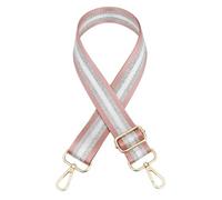 3.8cm Women Bags Strap Color Silver Silk 80~130cm Adjustable Straps One-Shoulder Crossbody Replacement Bag Accessories(Pink,Gold Buckle)
