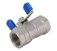 3/8in Papillon Robinet à Bille, Raccord fileté Femelle | Pression de service de 1,6 MPa, surfaces d\'étanchéité solides, idéales pour l\'air et la vapeur, large application